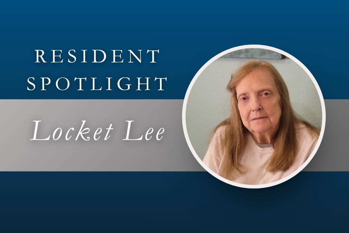 Resident Spotlight banner with “Locket Lee” and a circular portrait on a blue background