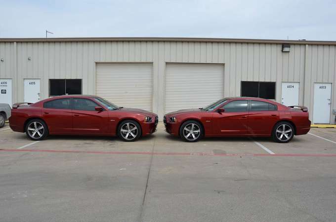 Car Shop Tint Window — Two Red Car Tint Window in Lewisville, Texas