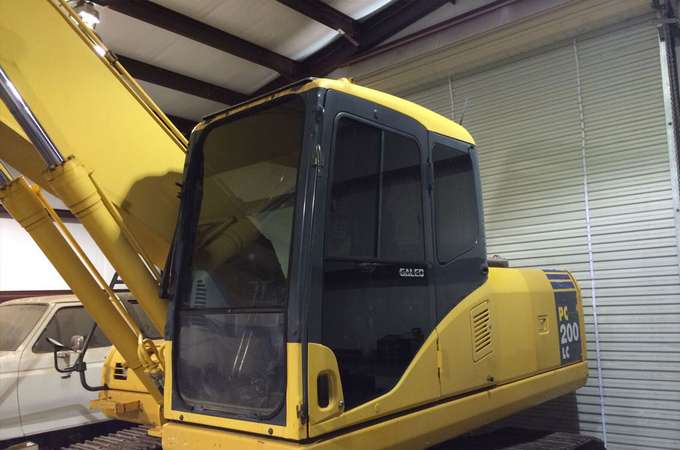 Window Tint Truck Shop — Window Tint of a Yellow Truck in Lewisville, Texas