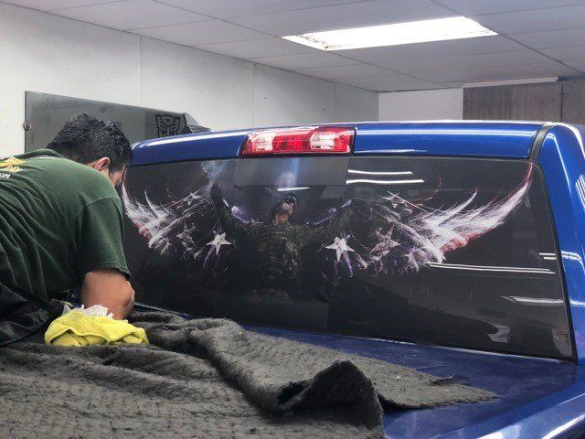 Window Shop Tint — Back Truck Window Shop Tint in Lewisville, Texas