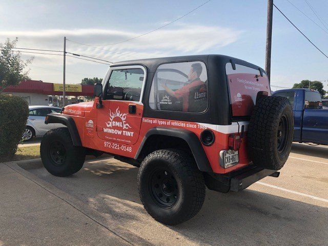 Window Film Jeep — Window Film Orange Jeep in Lewisville, Texas