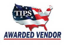 United States Country with the American flag filling up the space for a TIPS Awarded Vendor Logo