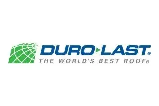 The logo for duro last is the world 's best roof.