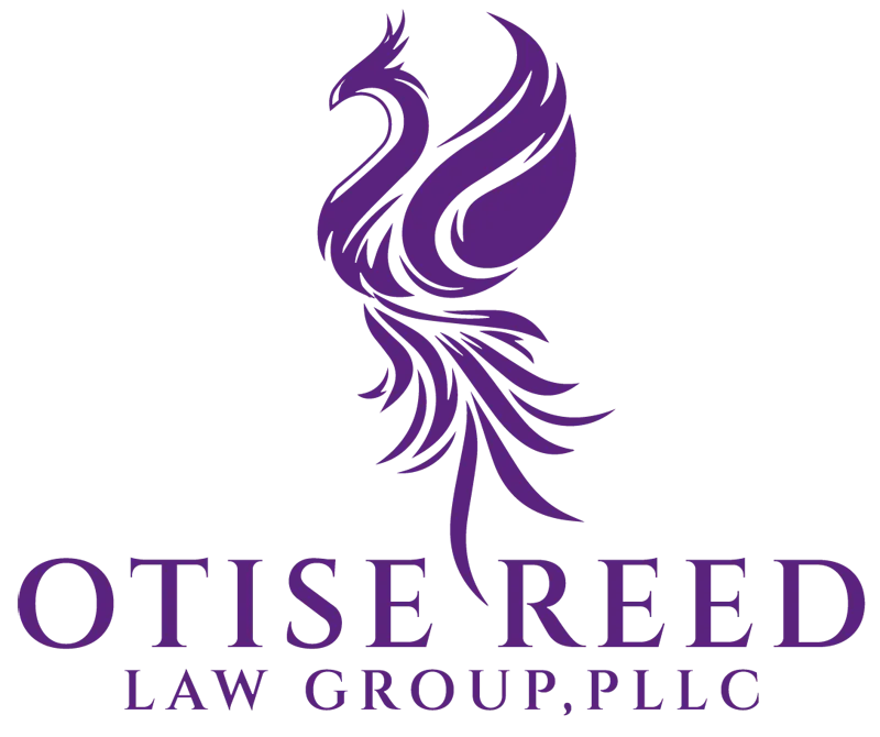 Purple phoenix logo above "OTISE REED LAW GROUP, PLLC" in purple text.