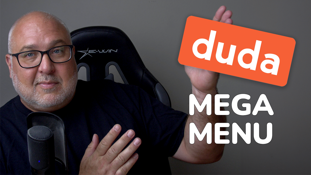 Thumbnail for video about mega menus in Duda