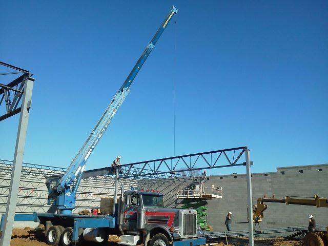 Monroe NC Machinery Movers — Blue Mobile Crane in Monroe, NC