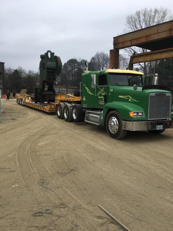 Green Truck — Monroe, NC — Secrest Rigging & Machinery Mover