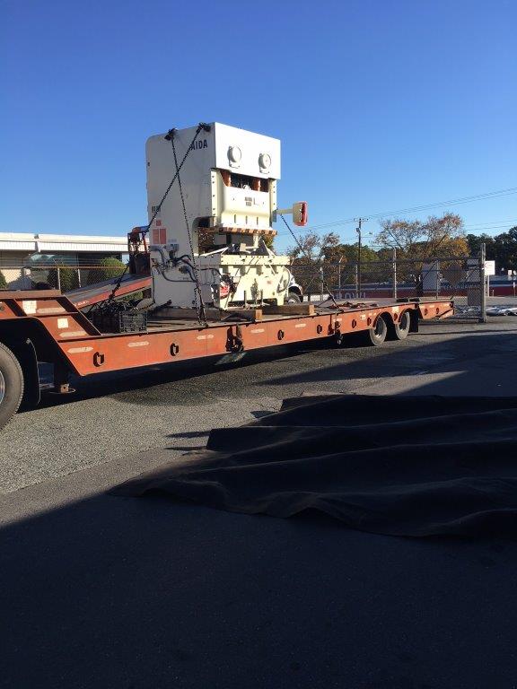 Long Truck With Machine — Monroe, NC — Secrest Rigging & Machinery Mover