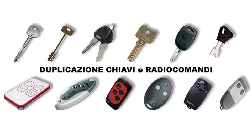 Duplicazione chiavi e radiocomandi