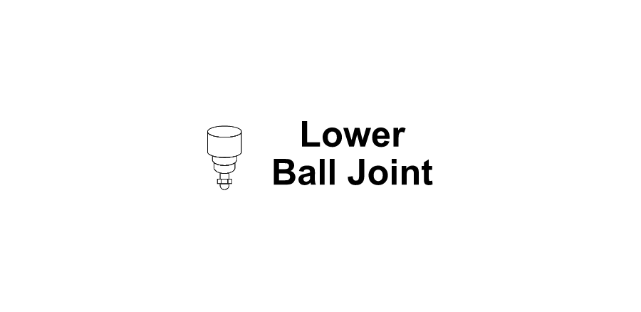 A logo for a lower ball joint on a white background.