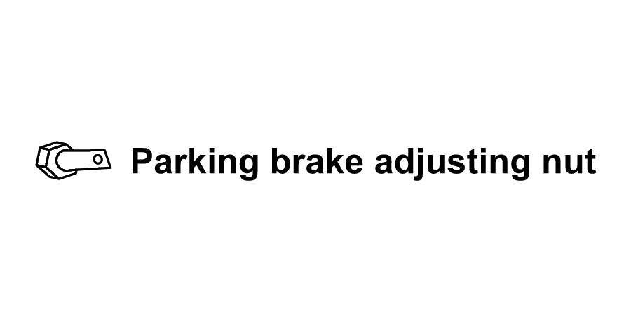 A black and white drawing of a parking brake adjusting nut.