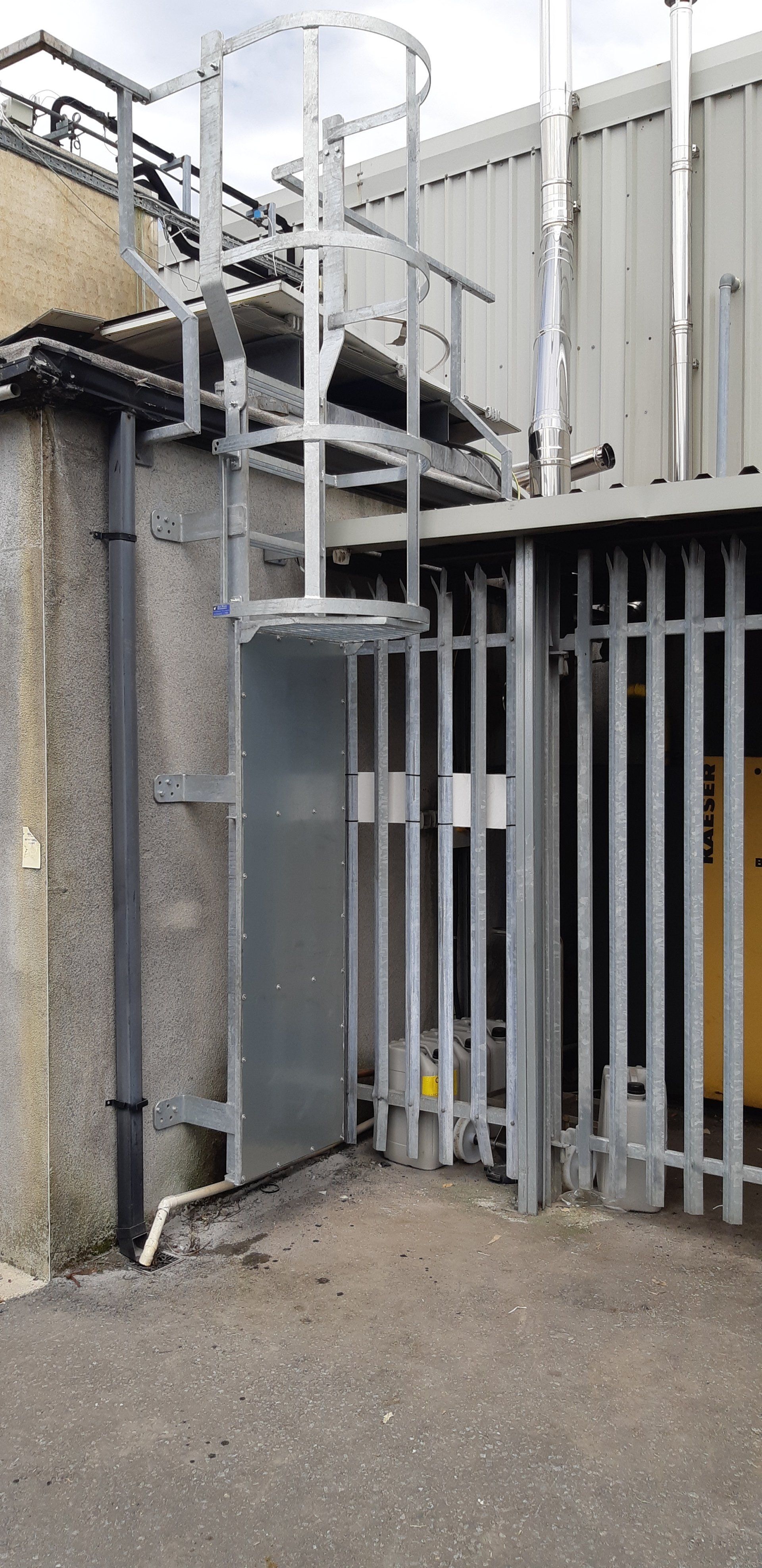 Roof Access Ladder with Lockable Gate