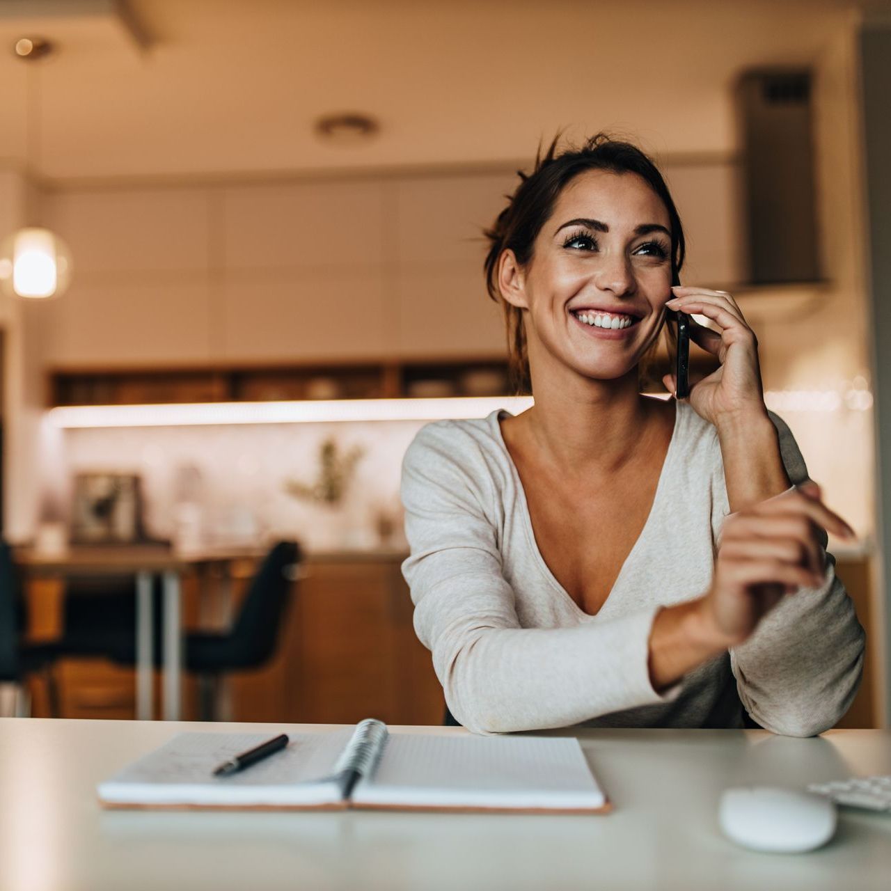 Photo of a person texting