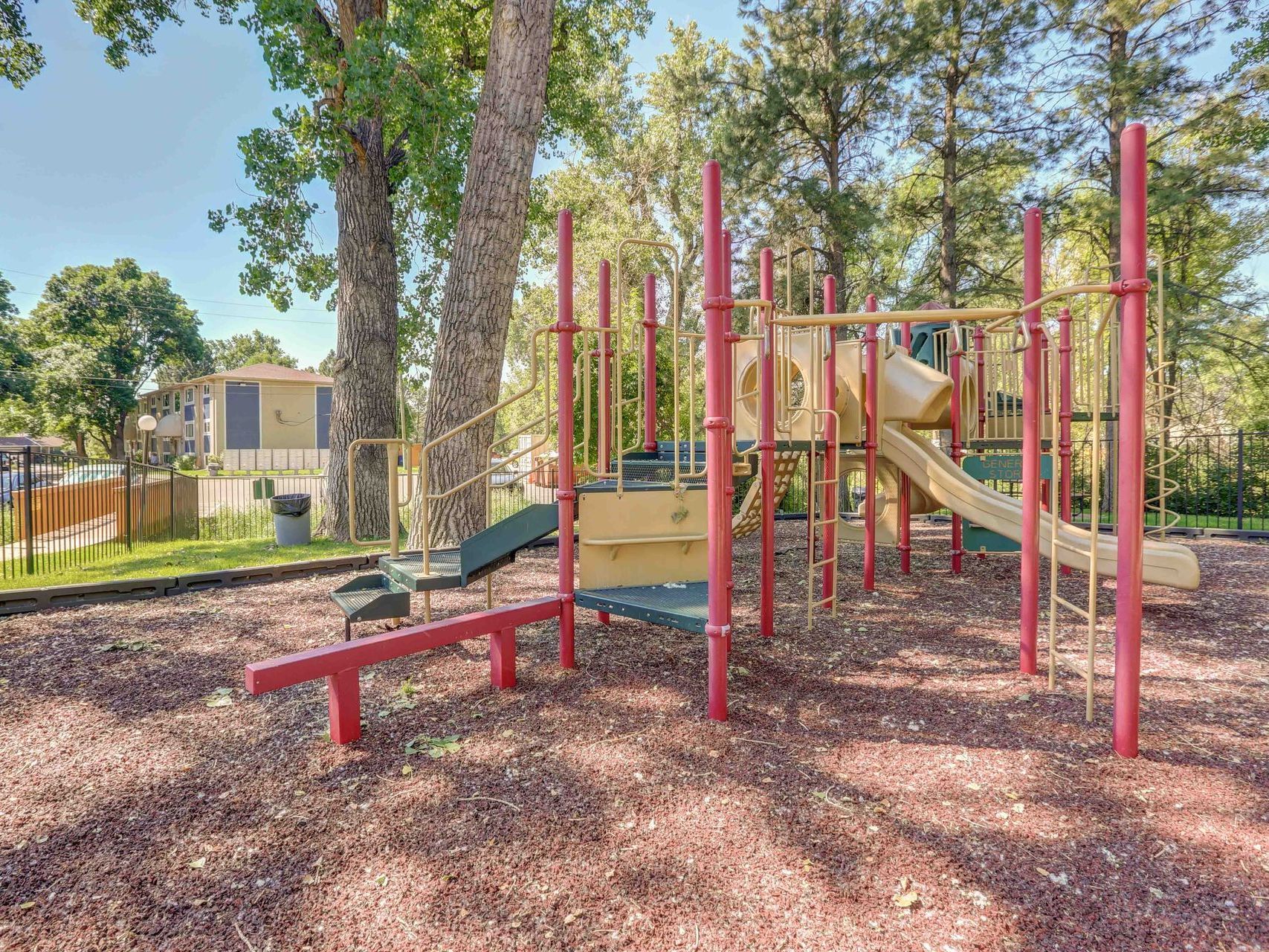 Interior photo of a wooden staircase