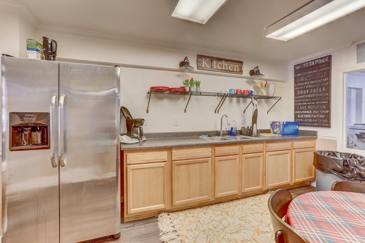 Modern photo of kitchen and kitchen island