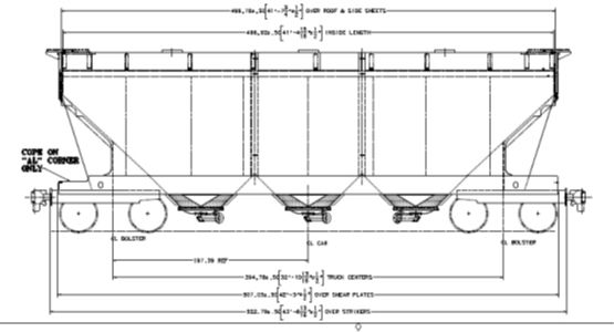 Cement Rail Car Blue Print