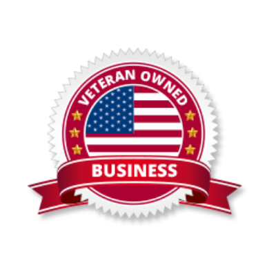 A red, white, and blue circular seal with an American flag, six stars, and the text 