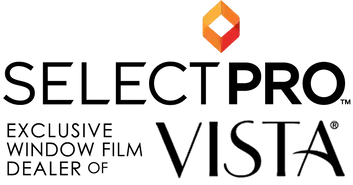 Logo for SelectPro, an exclusive Vista window film dealer. Features text 
