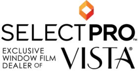 Logo for Select Pro, an exclusive Vista window film dealer. Features 