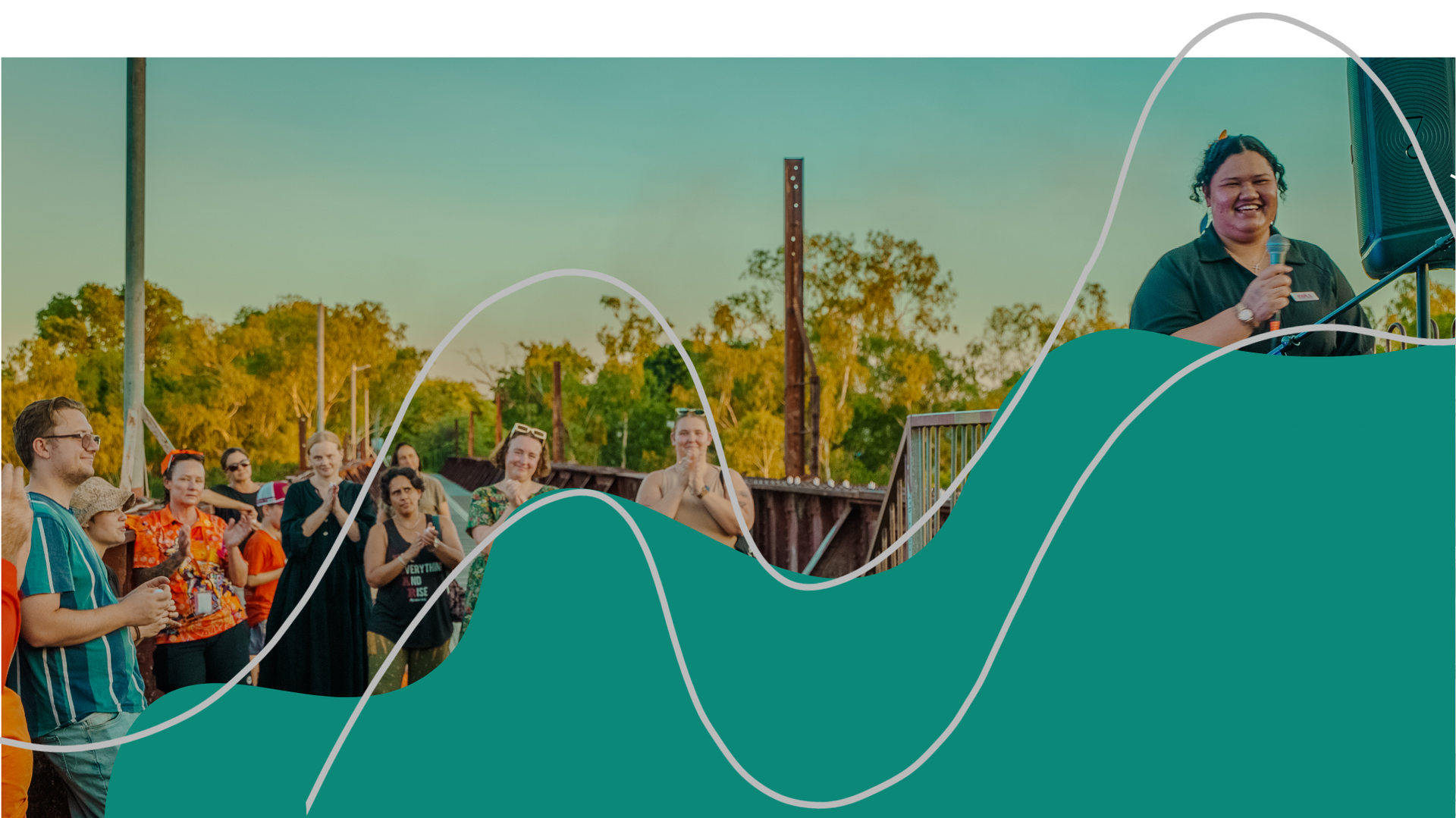 Group of people clapping