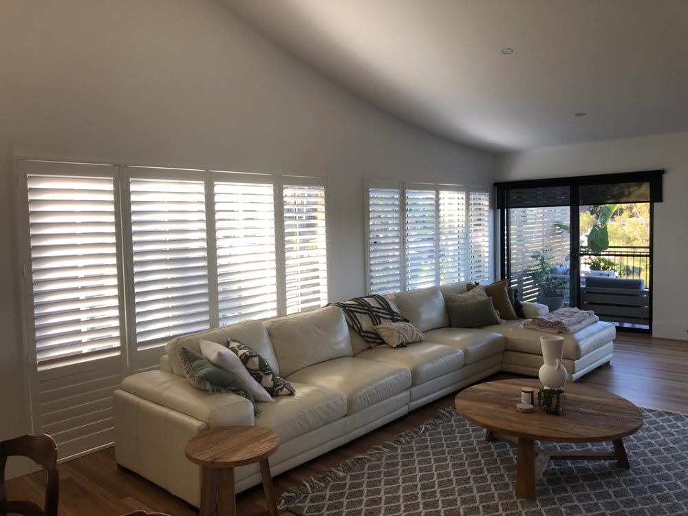 White Plantation Shutters For A Small Space