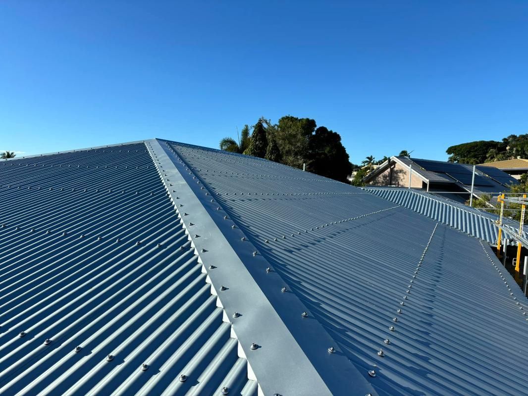 A Roof With a Blue Sky in the Background — Geiger Solutions In Mackay, QLD