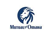 The logo for mutual of omaha is a lion in a circle.