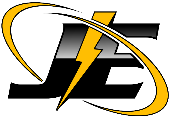 Logo showing the black letters 