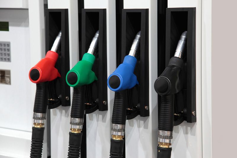 A Row of Gas Pumps With Different Colored Nozzles — Beerwah Co-Op in Beerwah, QLD