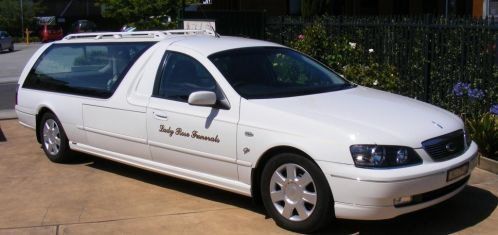 white hearse