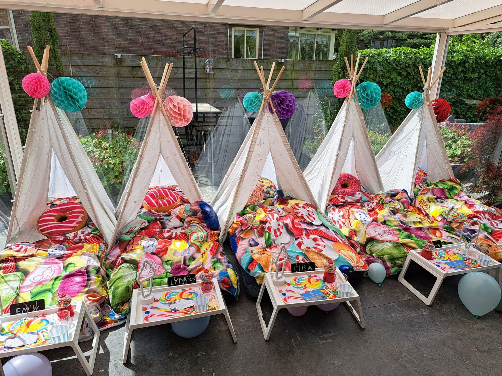 tipi slaapfeestje voor kinderfeestje