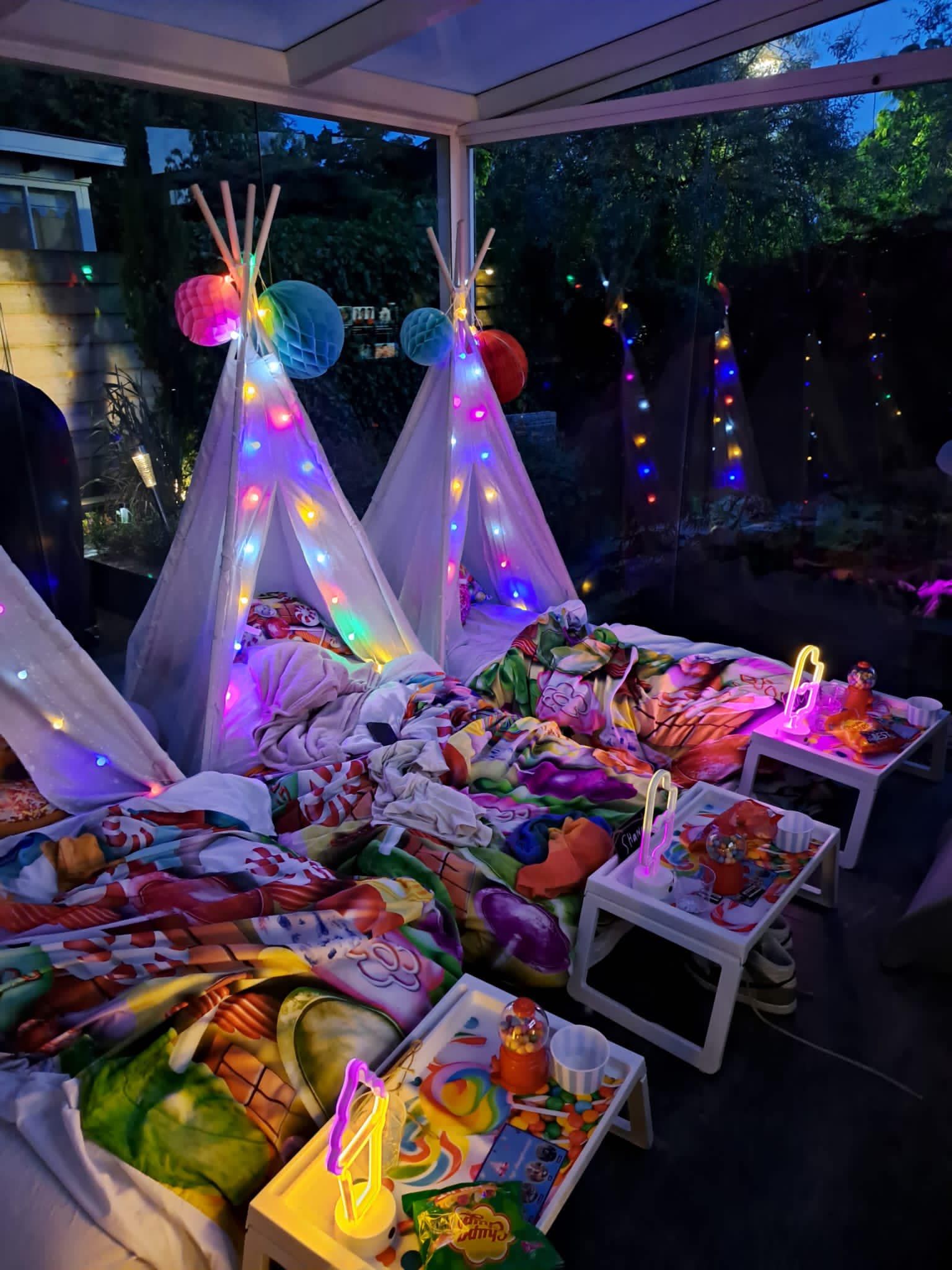 tipi slaapfeestje voor kinderfeestje