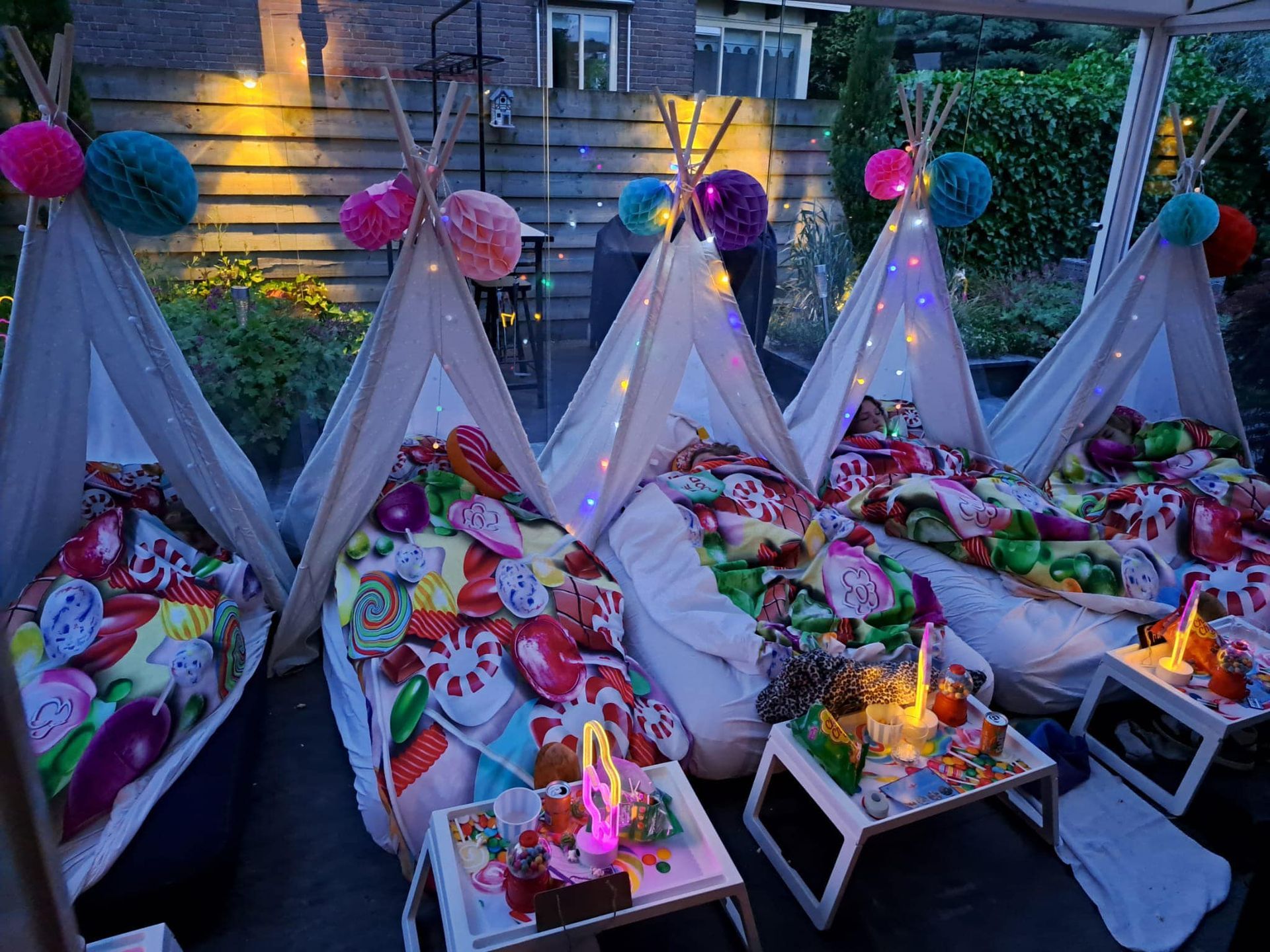 tipi slaapfeestje voor kinderfeestje