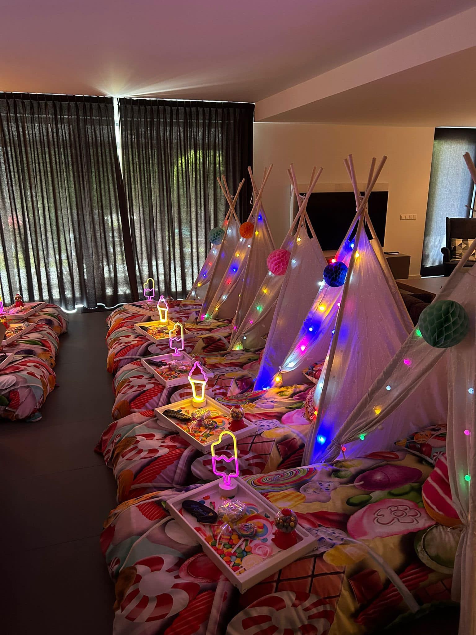 tipi slaapfeestje voor kinderfeestje