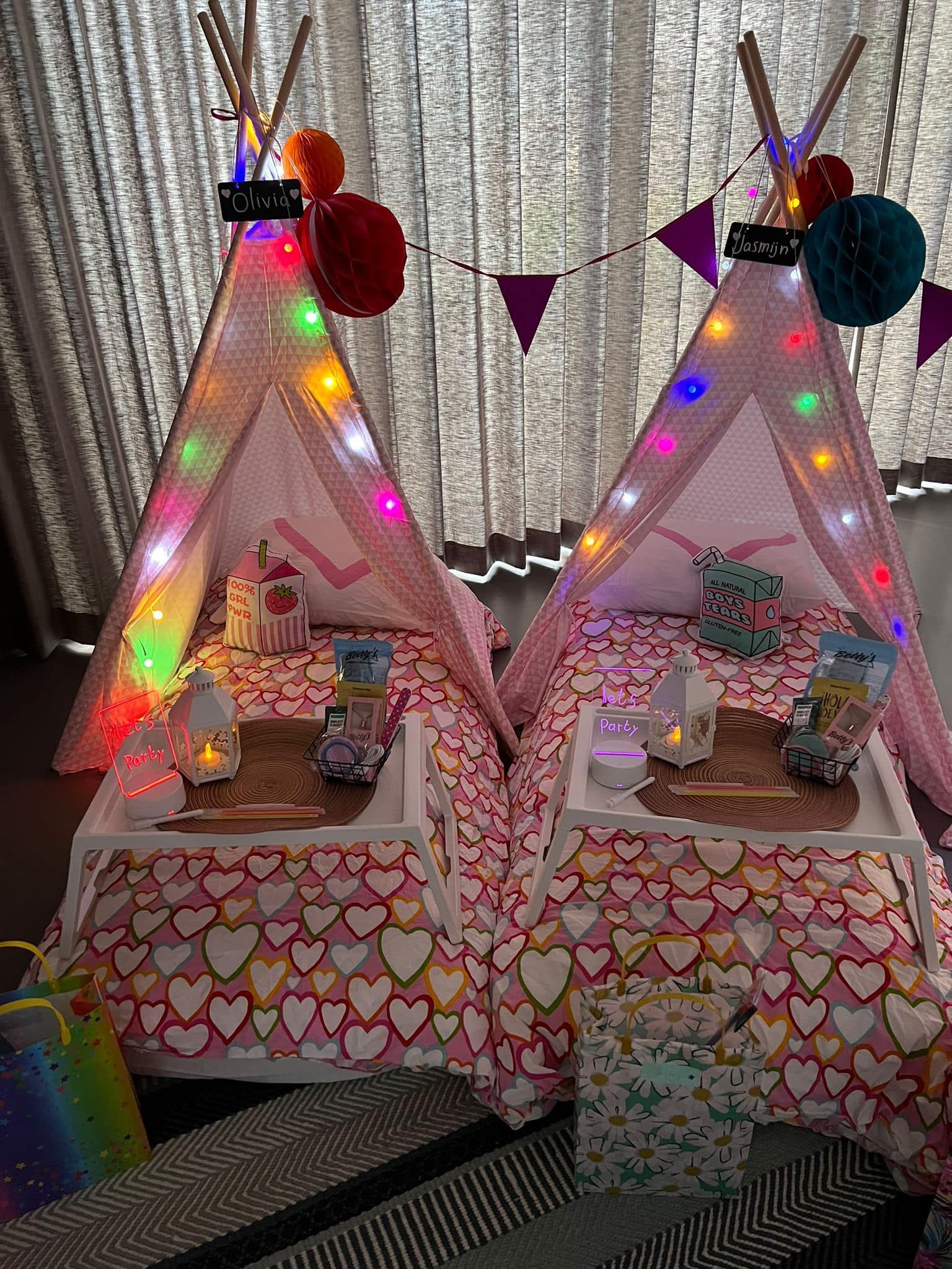 tipi slaapfeestje voor kinderfeestje