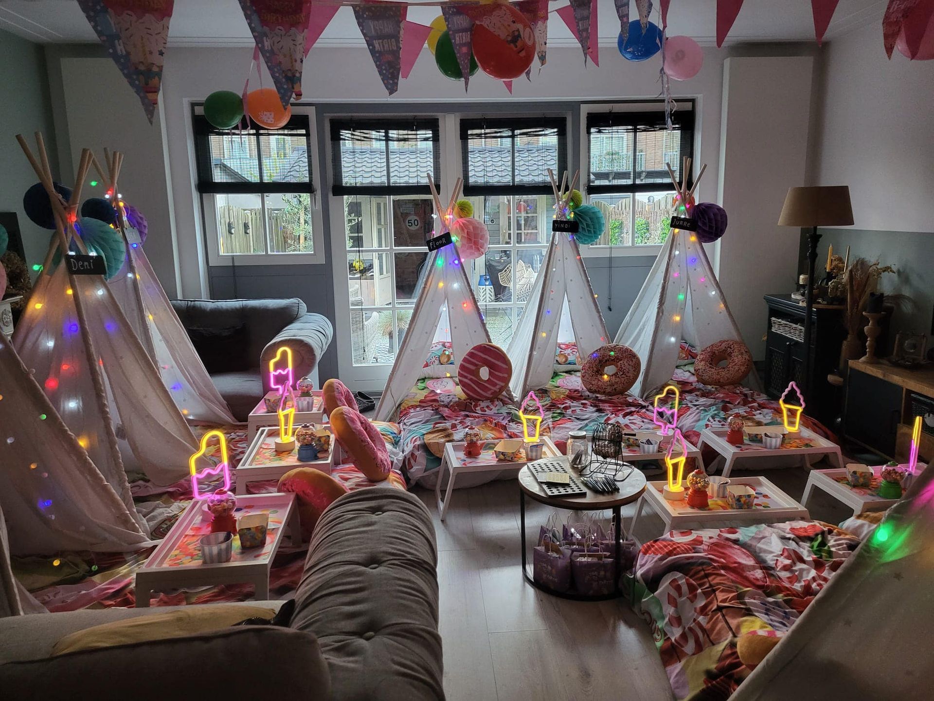 tipi slaapfeestje voor kinderfeestje