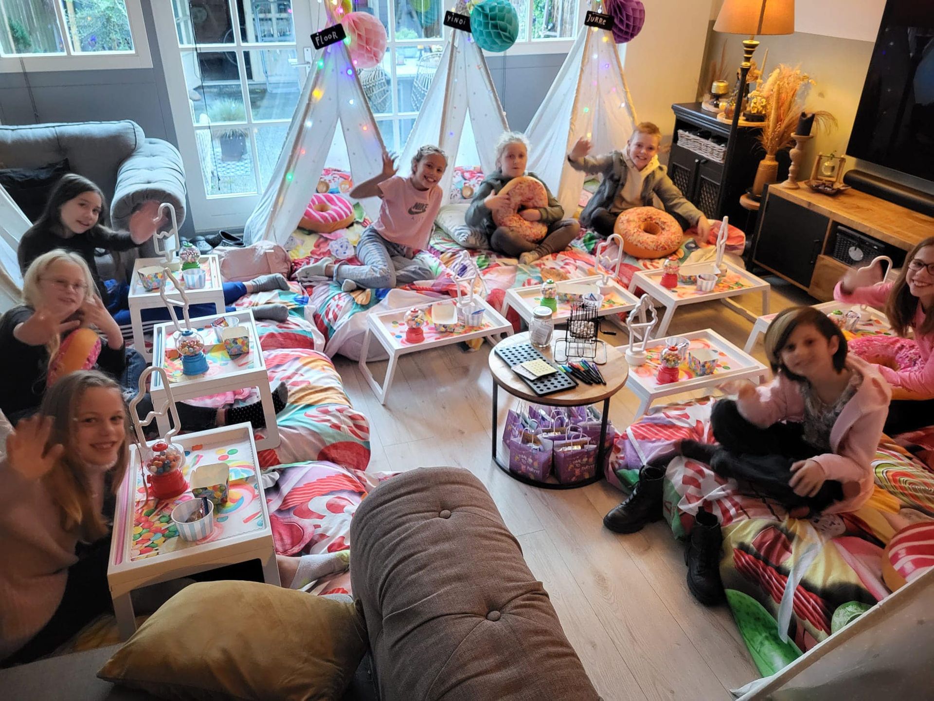 tipi slaapfeestje voor kinderfeestje