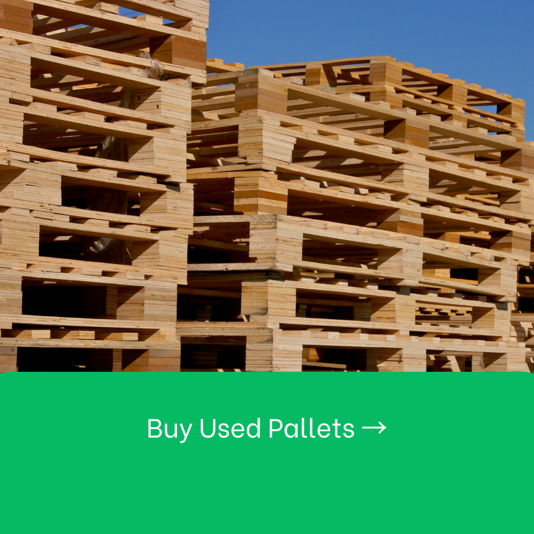 A bunch of wooden pallets are stacked on top of each other