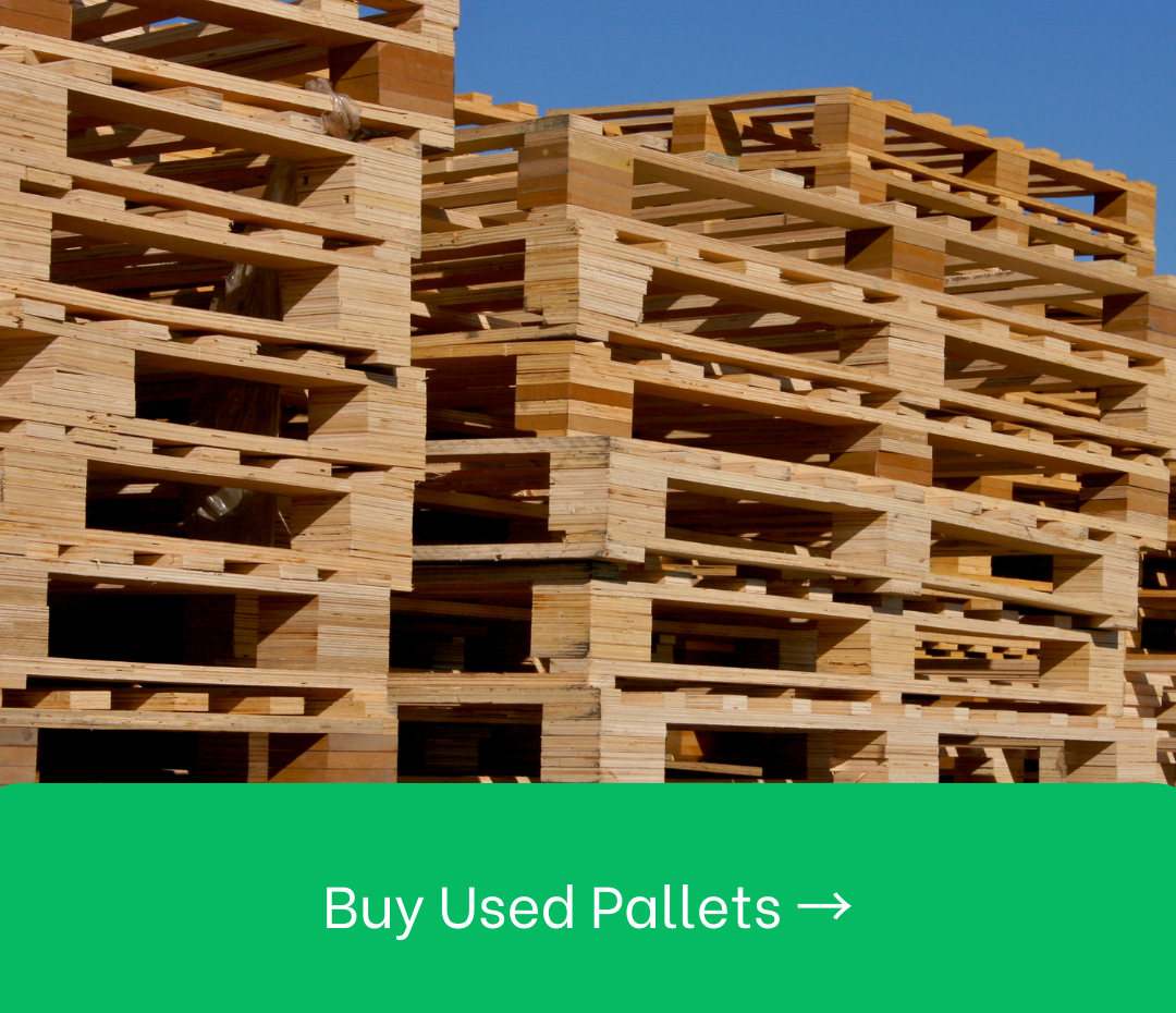 A bunch of wooden pallets are stacked on top of each other