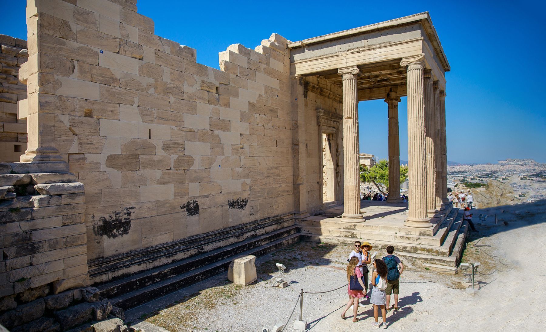 Greek Temple and Mediterranean Landscape