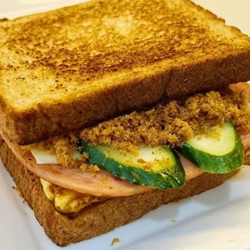 Cheese ham egg floss