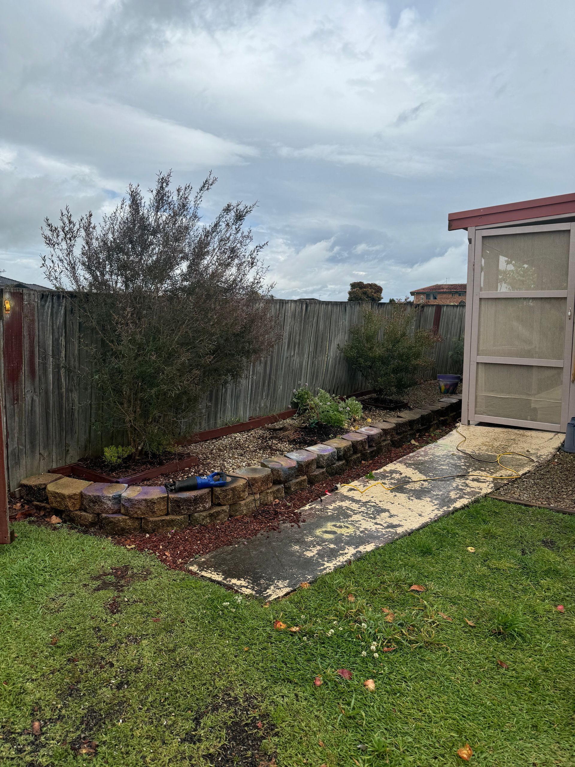 Before Colorbond Fence - Colorbond Fence on the Mid North Coast, NSW
