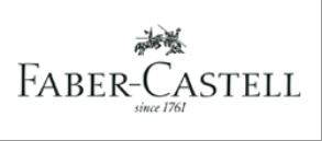 Logo Faber-Castell con testo stilizzato e piccolo stemma, oltre alla scritta 