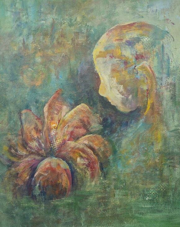 Inner Child- Abstract Mixed media Acrylverf in lagen met paletmes 
50x60 cm op doek - € 770,-
Joyce van Paassen Art © 2025
