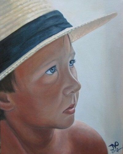 portret olieverf doek