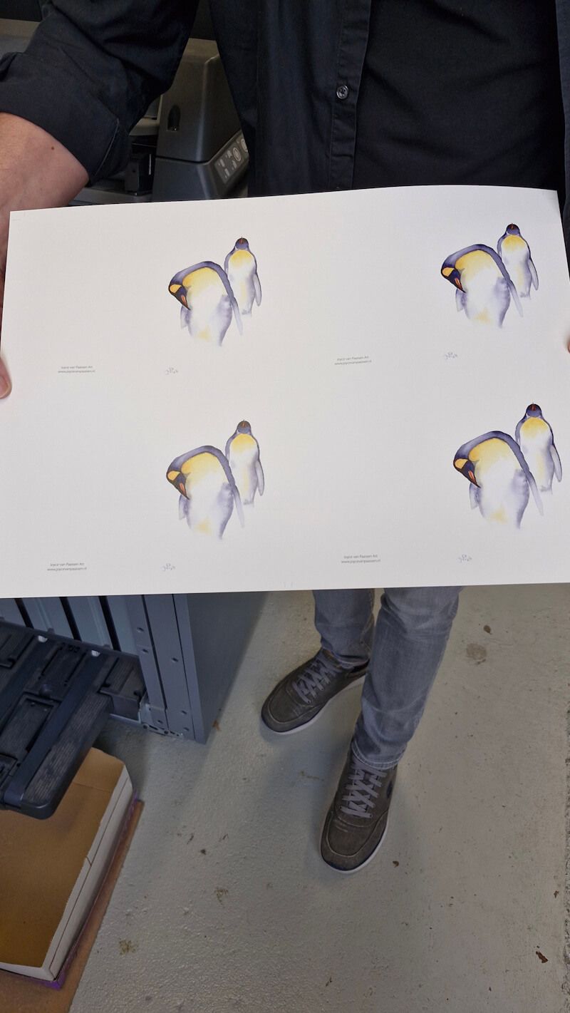 Vier kaarten geprint op 1 vel