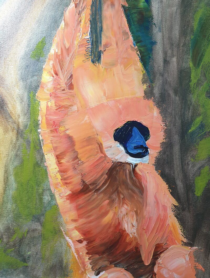 Eerste poging met paletmes; niet naar mijn zin