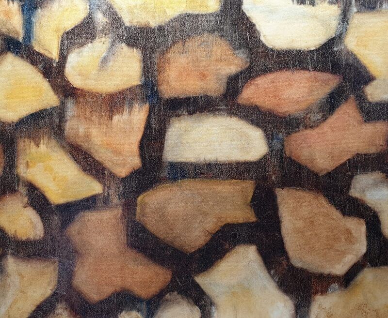 Tweede laag af; laten drogen