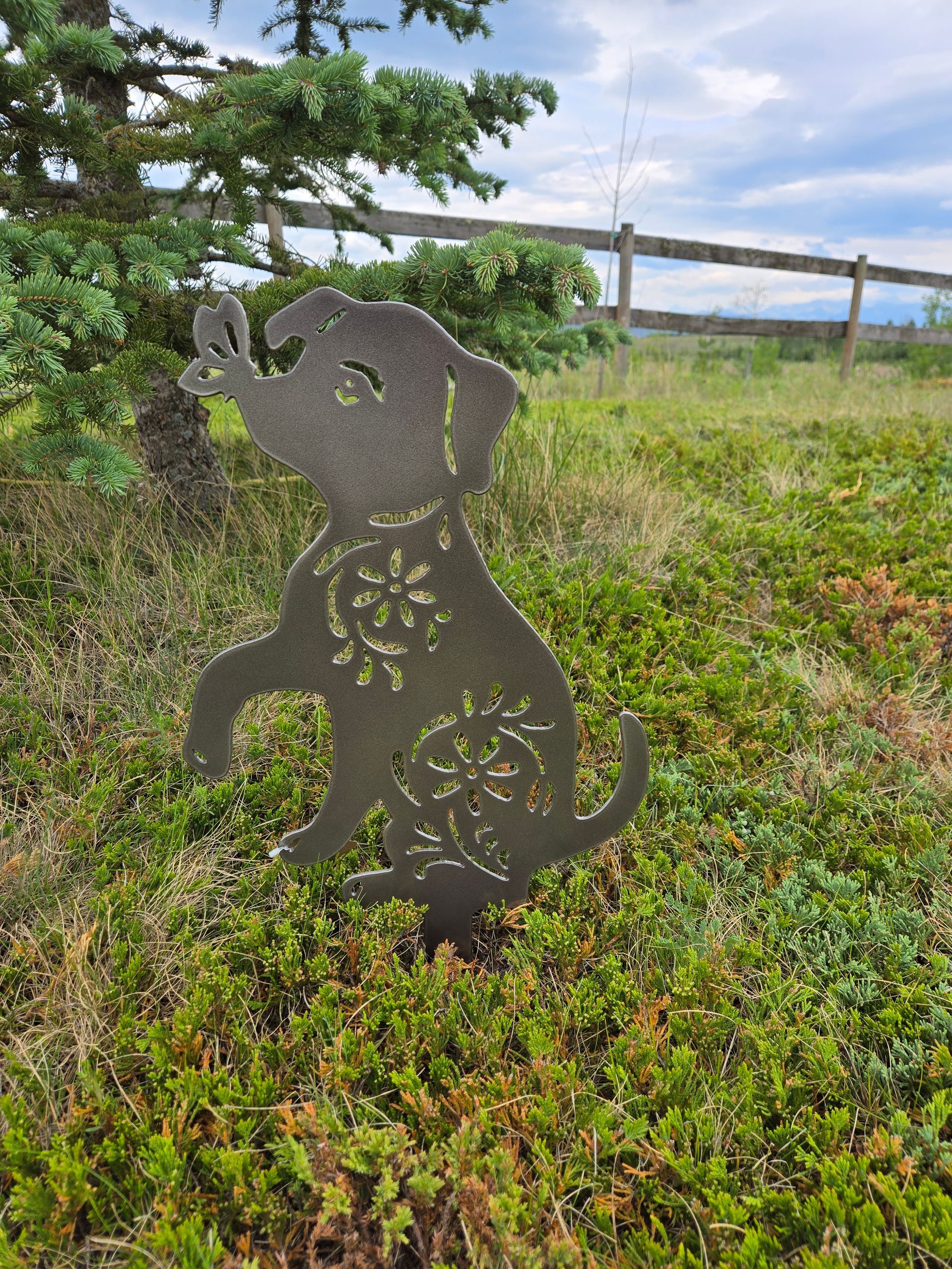 metalwork garden stake