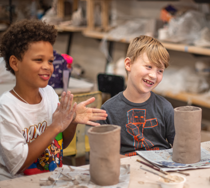 Kids learn pottery in Ocean City Arts Center Summer Camp